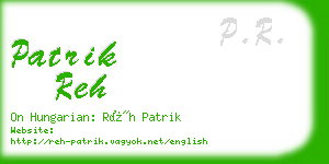 patrik reh business card